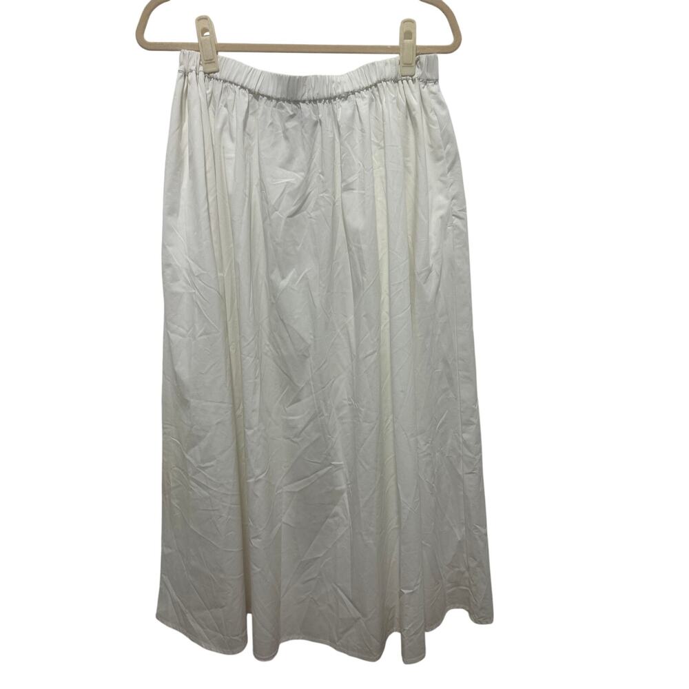 Truth by Republic Classic White Cotton Blend Pockets Maxi Skirt Med *Tiny Flaw